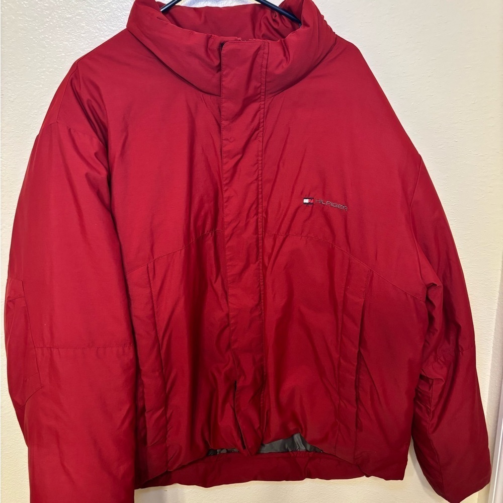 Vintage Tommy Hilfiger Red Insulated puffer Jacket - Picture 3 of 8